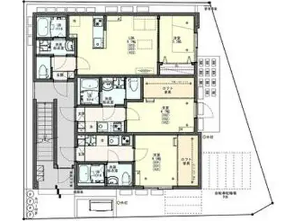 クレイス東千葉(1K/2階)の外観写真