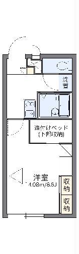 レオパレスファミール(1K/1階)の間取り写真