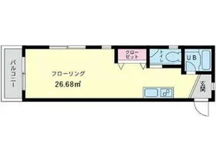 アックス蒔田(ワンルーム/3階)の間取り写真