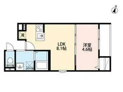 ROBOTHOME岩槻(1LDK/2階)の間取り写真