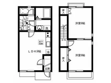 クレール嫁振Ａ(2LDK)の間取り写真