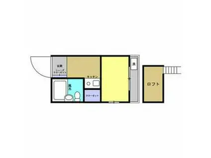 ハイツBEN(1K/1階)の間取り写真