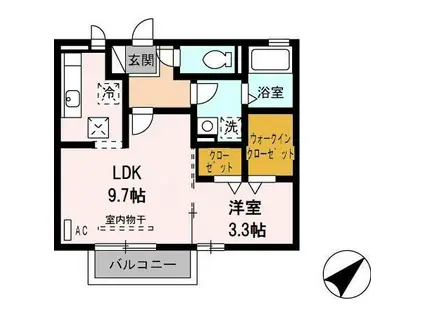 CITY PAL(1LDK/2階)の間取り写真
