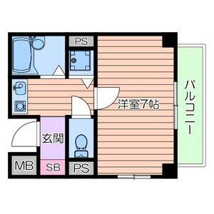 フレグランス箕面(1K/4階)の間取り写真