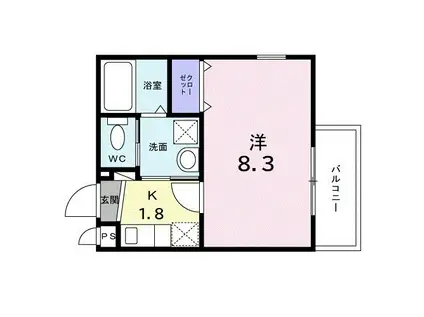 マーベラス(1K/3階)の間取り写真