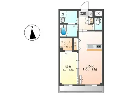 レクサス ヴィラ(1LDK/3階)の間取り写真