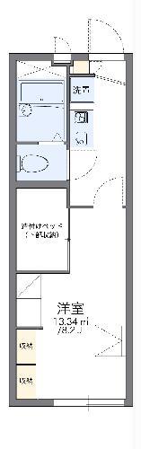 レオパレスエミネンス M(1K/1階)の間取り写真