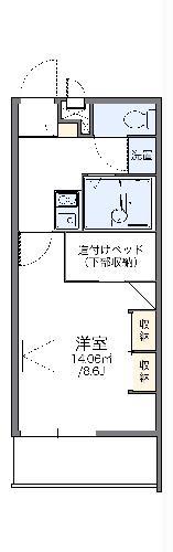 レオパレスドミール大和(1K/3階)の間取り写真