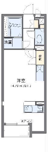 ミランダサウス VIEWⅡ(ワンルーム/2階)の間取り写真
