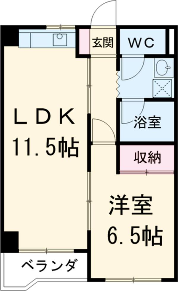ハイムエクセル(1LDK/2階)の間取り写真