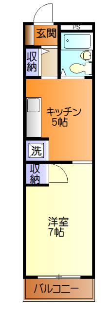 HOUSE 610(1K/3階)の間取り写真