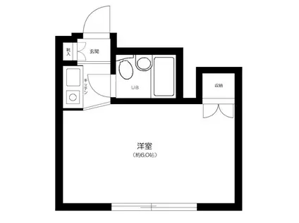 グロスクベル(1K/1階)の間取り写真