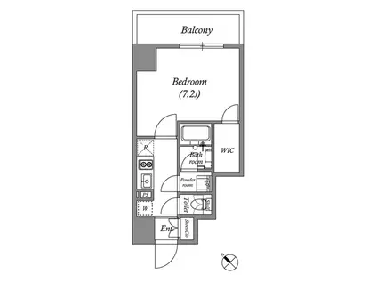 GRAN PASEO 巣鴨Ⅱ(1K/8階)の間取り写真
