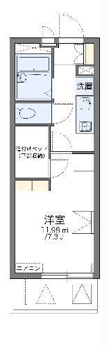 レオパレスIY(1K/2階)の間取り写真