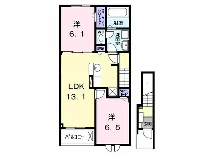 エル・カミーノ(2LDK/2階)の間取り写真
