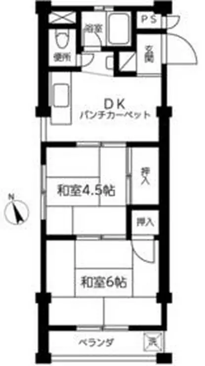 習志野コーポラス 6階階 間取り