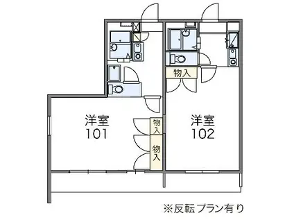 レオパレス仙石(1K/1階)の間取り写真