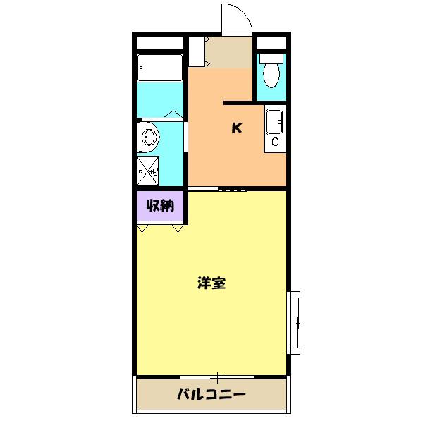 レアールマンション茜(1K/1階)の間取り写真