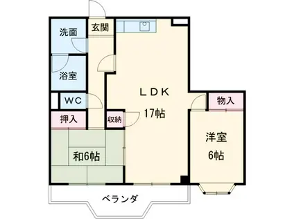 ブルーベル(2LDK/3階)の間取り写真