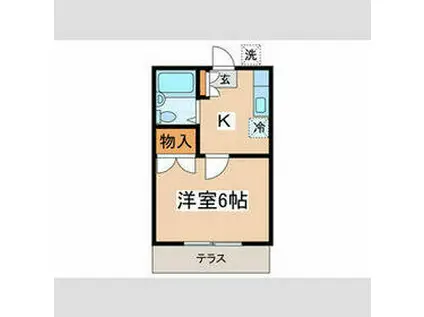 マイハウス多摩1号棟(ワンルーム/1階)の間取り写真