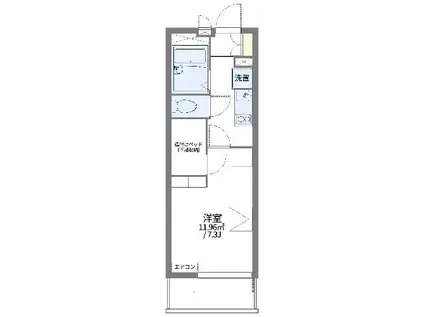 レオパレスKEIKO(1K/2階)の間取り写真