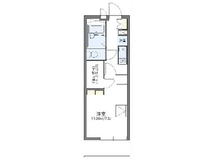 レオパレス槙(1K/3階)の間取り写真