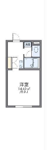レオパレスエースⅡ(1K/1階)の間取り写真