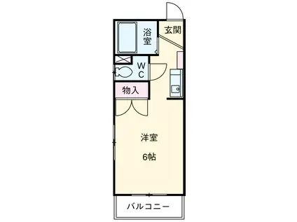 メープル安東 FⅡ(ワンルーム/3階)の間取り写真