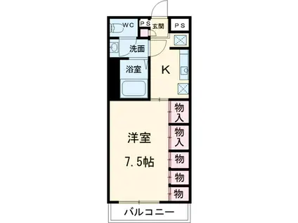 リブリ・トーカク SAITAMA(1K/1階)の間取り写真