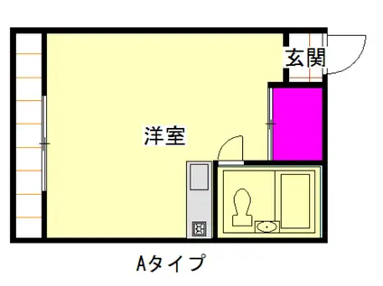 サンピュア 井宮(ワンルーム/3階)の間取り写真