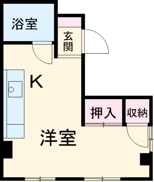 第一小山ハイツ(ワンルーム/3階)の間取り写真