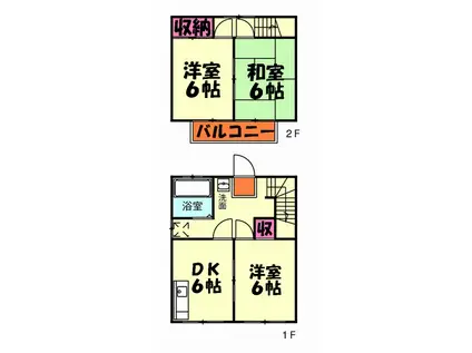 ビューテラス(3DK)の間取り写真