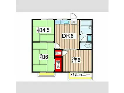 トラッドハウス塩田(3DK/2階)の間取り写真