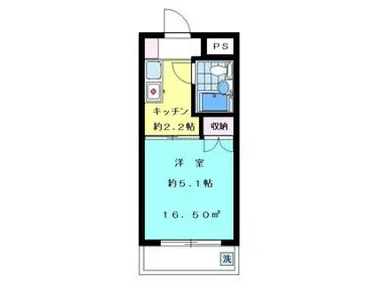 ステーションプラザ多摩川(1K/3階)の間取り写真