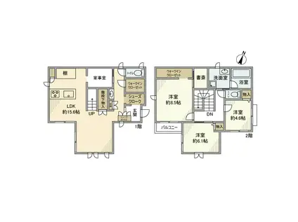 西武鉄道新宿線 新井薬師前駅 徒歩7分 2階建 築5年(3LDK)の間取り写真