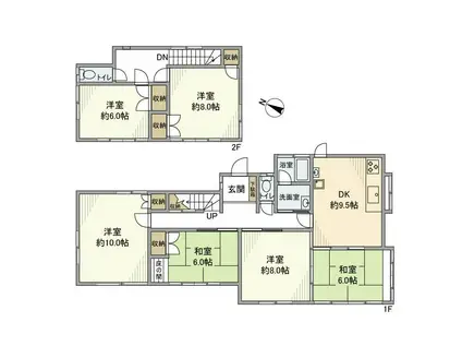 横須賀線 北鎌倉駅 徒歩14分 2階建 築52年(6DK)の間取り写真