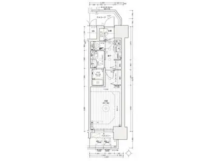 エステムコート名古屋ライブゲート 中(1K/13階)の間取り写真