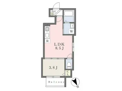 カーサ新守山(1LDK/1階)の間取り写真
