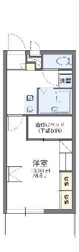 レオパレスネスト(1K/3階)の間取り写真