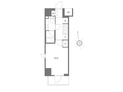 エヌステージジェイアール新白岡駅前(1K/6階)の間取り写真