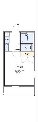 レオパレス紀峰第2(1K/2階)の間取り写真