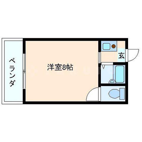 サンライズハイツ2(1K/3階)の間取り写真