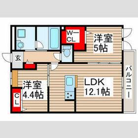 RICHESSE(2LDK/2階)の間取り写真