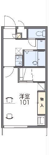 レオパレスエスポワール(1K/1階)の間取り写真