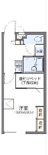レオパレス絣(1K/2階)の間取り写真