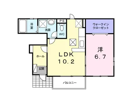 ベルファミーユ Ⅰ(1LDK/1階)の間取り写真