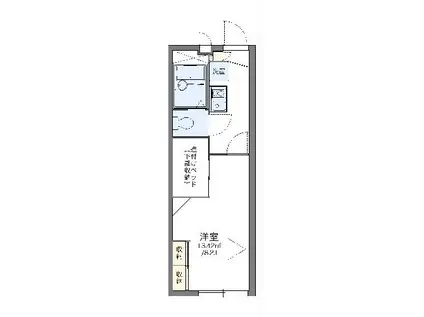 レオパレス仁(1K/1階)の間取り写真