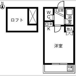 LIVEXV・B(ワンルーム/2階)の間取り写真