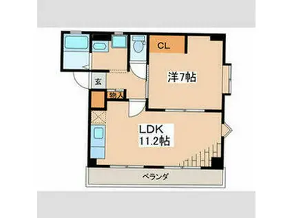 リアークビル(1LDK/3階)の間取り写真