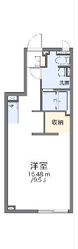 アルクリパリーザ T(ワンルーム/2階)の間取り写真